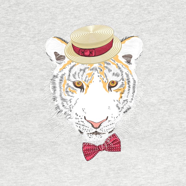 Hipster amur tiger by kavalenkava